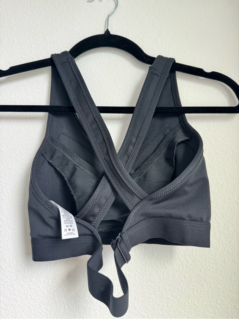 Nike Gray Cross-Back Wrap Sports Bra - Picture 3 of 3